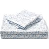 FreshCulture Set di lenzuola doppie ultra morbide, in microfibra spazzolata, con angoli profondi fino a 40,6 cm, facili da pulire, lussuose lenzuola con stampa floreale, 3 pezzi, colore: lilla