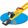 sonero® set di cavi dati SATA III 6Gb/s, 2x 0,50 m, angolato + 2x 0,50 m, giallo