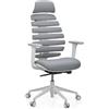 HJH Office sedia professionale per ufficio ERGO LINE W sedia girevole con schienale ergonomico incl. supporto lombare, grigio scuro