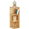 Relaxdays Mobiletto Multiuso in Bambù, 3 Ripiani, HxLxP: 85,5 x 29 x 29 cm, per Cucina, Salotto, Bagno, Camera, Naturale