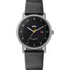 Braun Mens 3-Hand with Solar Powered Date Analogue Quartz Watch, Black Dial and Black Leather Strap, 40mm Stainless Steel Case, Model BN0301BKSLBKG