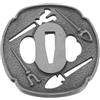 WRITWAA Tsuba Giapponese in Metallo Inciso 7,60x7,00x0,50 Cm | Foro 2,6x0,7cm, Finitura Argento, per Tanto, Adatto a Esposizione e Riparazione