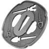 GOOHOCHY Tsuba Guardia per Giapponese, Ricambio Inciso 7,6cm | Argento, Foro 2,6x0,7cm, Design Tradizionale, per Riparazione ed Esposizione