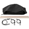 Milageto Lino Parasole Resistente Ai Raggi Capottina Parasole Leggero Capottina Lino per Canoisti, Pesca, Nero