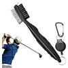 Generico Golf Cleaning Brush - Retractable Cord Cleaner, Pocket Iron Washer Tool | Ergonomic Handle Retractable Zip Line Design | Sports Maintenance Practice Travel Vacation, Golf Cart Bags Cleaning Supplies