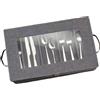 Generico Portaposate con Coperchio Scatola Portaposate Trasparente a 5 Scomparti | organizer per posate e utensili Posate, Stoviglie, Cucina, Piano di Lavoro, Cassetto, Cottura, Viaggio, Campeggio e Picnic