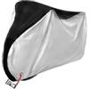 PengWei 1 Copertura for Bici in Poliestere 190T Nero Argento | Copribici impermeabile in poliestere 190T for protezione UV da pioggia, neve e polvere