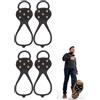 UXEWKL Ramponi per Scarponi 2 Paia, Ramponi da Ghiaccio con 5 Denti Antiscivolo, Tacchetti Universali per Neve e Scarpe Outdoor, Presa Sicura, Ideale per Trekking e Camping