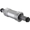 Honseadek Silver Steel BB 68 mm 124,5 mm Square Taper Design | Finitura argentata, acciaio resistente alla ruggine, mandrino preciso da 124,5 mm, adatto a telai standard