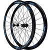 KUNYOS Cerchio da Corsa 700C Set di Ruote da Corsa Bicicletta Ruota da 28 Pollici Cerchio A Camera Vuota per 7 8 9 10 11 12 velocità per Freni A V/Freno A Cerchione