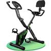SLUNSE FITNESS Cyclette 3-in-1, Pieghevole, Magnetica Silenziosa, Misura Frequenza Cardiaca, Sella Imbottita, 155 kg