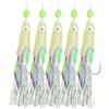 Kivivaka Set di 5 ami da pesca luminosi verdi, in filo di acciaio ad alto tenore di carbonio, spigola e merluzzo