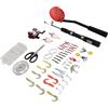 Masyrt Canna da pesca Ice da 50 cm, mulinello, esca, cucchiaio, kit completo con