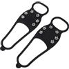 Operitacx Ramponi per Scarpe da Montagna 6 Denti in Silicone e Acciaio | Trekking e Arrampicata, Taglia Unica, Nero, Design Compatto, Presa Antiscivolo su Ghiaccio