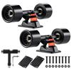 GOKIRUXX Set Truck e Ruote per Skateboard, Ruote PU 60 x 45 mm con 2 Truck, Attrezzo a T, 2 Riser Pad e 8 Viti di Montaggio, Resistenti all'Usura, Scorrevoli per Cruiser e Longboard