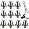 Zcbzbn 10 tacchetti di ricambio per scarpe da calcio, compatibili con chiave inglese, antiscivolo, 11 mm/13 mm, larghezza vite 5 mm