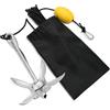 FLKQC Kit di ancoraggio per kayak, 1,6 kg, kit di ancoraggio pieghevole per kayak, con corda da 12,2 m, borsa in nylon, kit di ancoraggio per barca Grapnel da 1,5 kg, per kayak, paddle, canoe, tavole