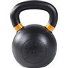 GORILLA SPORTS® Kettlebell 4-32 kg, Singolo/Set 144 kg, Ghisa, Base Stabile | Base Piatta, Marcatura Colorata, Presa Antiscivolo, Fusione Monoblocco; Peso con Maniglia per Forza, Fitness e Palestra