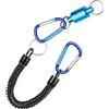 RiToEasysports Rilascio Magnetico per Guadino da Pesca a Mosca, con | Cordino a Spirale Retrattile, Estensione 21,6-100 Cm, Clip Magnetica Forte per Guadino, Attacco con Moschettone in Metallo
