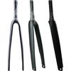 BSFHQS 700C Forcella Rigida per Bici da Strada in Carbonio Completa 1-1/2 Tubo Conico Forcella Anteriore ASSE Passante 12X100mm Freno A Disco 18-30C Pneumatici