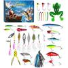 Ziynluks Calendario con Esche da Pesca 24 Giorni di Attrezzatura da Pesca | Calendario Countdown Pesca per Donne Uomini Marito Nonno Fidanzato Esperti Principianti Stagno Lago Fium