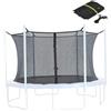 PithCogent Rete di sicurezza per trampolino|Rete di sicurezza per trampolino, sostituzione sicura per trampolini rotondi da 10 piedi, nera