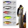 Generic Jigging Lure Lead Pesce, Kit spinner esca,Esche artificiali cucchiaio in | Passo da pesca compatto per trota lucioperca d'acqua dolce acqua salata basso