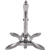 VIOPDER in acciaio inox 316 per kayak, 700 g, pieghevole e leggero | in acciaio inossidabile 316, lucidato e resistente, ombrello pieghevole, 700 g, 20 x 10 x 10 cm, ideale per kayak e pesca.
