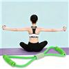 Generic 1 fascia per esercizi di resistenza media con manici in schiuma per yoga e | 1 fascia per esercizi di resistenza media, impilabile, per stretching, con manici in schiuma, yoga e pilates