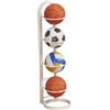 PithCogent rastrelliera da Basket|Rastrelliera portaoggetti da Basket a 4 Livelli |.Organizzatore per Attrezzature Sportive, portapalle salvaspazio per Garage, Singola Nera