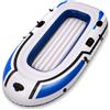 Generic Kayak Gonfiabile 2-3 Persone, Barca In PVC Con 4 Camere D'Aria | Per Pesca, Laghi