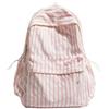 Generic Zaino da viaggio di grande capacità con stampa a righe (rosa, 420×300×140) | Zaino con stampa a righe carino Zaino da viaggio di grande capacità Blu 420 * 300 * 140 Zaino elegante multitasche