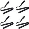 CLISPEED 4 Pezzi Cinghia per Scarponi da Sci Ski Boots Carrier Strap Poliestere Nero Tracolla Regolabile Pieghevole per Sci e Snowboard