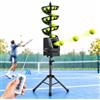 WJQZJDAMAI Macchina per Palline da Tennis,Macchina per Palle da Tennis Leggero | Velocità Regolabile,Altezza,Angolo e Frequenza,Telecomando,Capacità di 27-33 Palline per Principianti,Giocatori Esperti