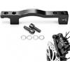 Brennix 1 adattatore freno a disco da 160 a 203 mm per MTB, Post Mount, nero | In lega di alluminio di alta qualità, resistente alla corrosione, con Viti e rondelle, potenza frenante ottimizzata e