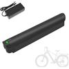 JHKJ Batteria al Litio a Scomparsa da 36V 10,4Ah per Tubo Obliquo | Batterie al litio di ricambio da 36 V 10 Ah 10,4 Ah 12 Ah 14 Ah per bici pieghevoli, con caricabatterie.