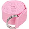 Generic Cinghia di stretching per yoga, 1,8/2,5/3,2 m, regolabile, in metallo, con fibbia ad anello a D, per allenamento