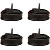 Besttoolifes Gomma butilica 700c Racing Tyre 4-Pack | Confezione da 4, dimensioni 700 x 18-23C, valvola da 32 mm, adatta per bici da corsa su strada, gomma butilica nera