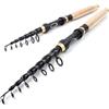 Kivivaka Canna da pesca telescopica corta, in fibra di carbonio, portatile, pieghevole, 1,8 m - 2,per 4 m di acqua dolce e salata, 1,8 m