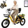Generic Triciclo Eléctrico para Adultos Plegable 18 Pulgadas para Paseo