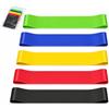 ZYLWLDP 5 fasce elastiche per fitness, fasce di resistenza per allenamento della forza, pilates e sport, adatte per yoga, braccia e glutei, portatili e facili da riporre