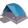Generic Tenda a cupola blu per 4 persone, poliestere impermeabile con telo da terra | Impermeabile, antivento, cuciture nastrate, bastoncini in fibra di vetro, porta elettrica, custodia inclusa