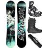 Airtracks Snowboard Set Tavola Under Zero Rocker Wide Uomo + Attacchi Master + Scarponi + Sacca Nuovi 156 159 163 165 cm