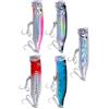 Kivivaka Topwater Popper Esca da pesca 7 cm 10 g esca artificiale dura incandescente occhi 3D wobbler acqua dolce acqua salata