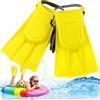 Nukinp Pinne per Bambini 1 Paio 4, 7x7, 3 Pollici Pinne per Immersione/Nuoto in Eva e PVC con Cinturino Regolabile Portatili di Ricambio per Bambini per Avventure estive