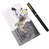 Kivivaka Penna tascabile canna da pesca e mulinello, 1. per 4 m set di baitcasting portatile con bobina in lega di alluminio, palo in fibra di vetro da viaggio e campeggio, verde 1,4 m