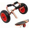 Kaichenyt Carrello pieghevole per il trasporto di kayak, SUP trolley, carrello per | Carrello per kayak leggero e pieghevole in alluminio, capacità di carico di 70 kg, ruote antiforatura, per SUP