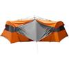 Generic Tenda interna 8 persone Taffettà grigio e arancione con E-port e borsa per | Taffeta leggero, design antivento, due cerniere, accesso E-port, gancio per lampade, tre stanze, completo di bastoni e