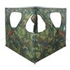 Generic Tenda da caccia 145 x 145 x 150 cm mimetico, poliestere e struttura in | Poliestere impermeabile, acciaio robusto, pieghevole, chiusura lampo, facile da montare con ancora