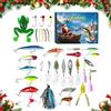 Mwqpgyh Attrezzatura da Pesca Countdown 24 Giorni di Natale con Attrezzi per | Countdown di Natale Esca Artificiale per Donne Uomini Marito Nonno Fidanzato Esperti Principianti Stagno Lago Fiume